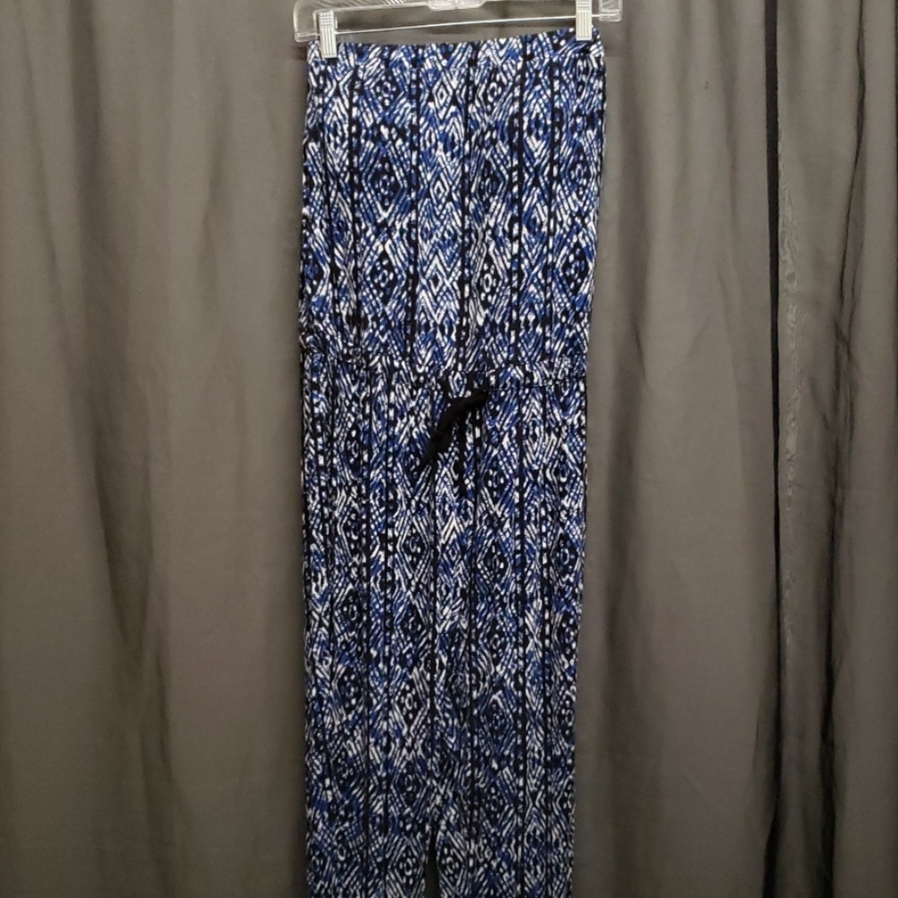 Ambiance Geometric Print Strapless Jumpsuit